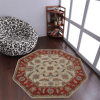 Rugsotic Carpets Hand Tufted Wool Octagon Area Rug Oriental