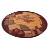 Rugsotic Carpets Hand Tufted Wool Round Area Rug Abstract