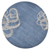 Rugsotic Carpets Hand Tufted Wool Round Area Rug Contemporary