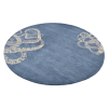Rugsotic Carpets Hand Tufted Wool Round Area Rug Contemporary