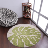 Rugsotic Carpets Hand Tufted Wool Round Area Rug Floral