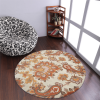 Rugsotic Carpets Hand Tufted Wool Round Area Rug Floral