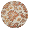 Rugsotic Carpets Hand Tufted Wool Round Area Rug Floral