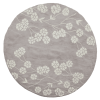 Rugsotic Carpets Hand Tufted Wool Round Area Rug Floral