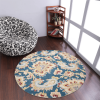 Rugsotic Carpets Hand Tufted Wool Round Area Rug Floral