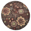 Rugsotic Carpets Hand Tufted Wool Round Area Rug Floral