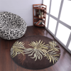 Rugsotic Carpets Hand Tufted Wool Round Area Rug Floral