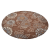 Rugsotic Carpets Hand Tufted Wool Round Area Rug Floral