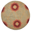 Rugsotic Carpets Hand Tufted Wool Round Area Rug Floral