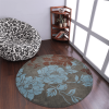 Rugsotic Carpets Hand Tufted Wool Round Area Rug Floral