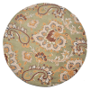 Rugsotic Carpets Hand Tufted Wool Round Area Rug Floral