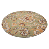 Rugsotic Carpets Hand Tufted Wool Round Area Rug Floral