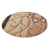 Rugsotic Carpets Hand Tufted Wool Round Area Rug Floral