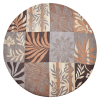Rugsotic Carpets Hand Tufted Wool Round Area Rug Floral