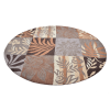 Rugsotic Carpets Hand Tufted Wool Round Area Rug Floral