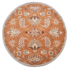 Rugsotic Carpets Hand Tufted Wool Round Area Rug Floral