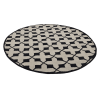 Rugsotic Carpets Hand Tufted Wool Round Area Rug Geometric