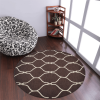 Rugsotic Carpets Hand Tufted Wool Round Area Rug Geometric