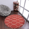 Rugsotic Carpets Hand Tufted Wool Round Area Rug Geometric