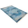 Rugsotic Carpets Machine Woven Crossweave Polyester Blue Area Rug Oriental