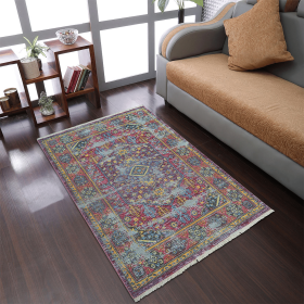 Rugsotic Carpets Machine Woven Crossweave Polyester Multicolor Area Rug Oriental (Color: Multicolor, size: 10'x13')