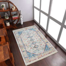 Rugsotic Carpets Machine Woven Crossweave Polyester Multicolor Area Rug Oriental (Color: Multicolor1, size: 10'x13')