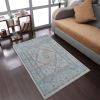 Rugsotic Carpets Machine Woven Crossweave Polyester Multicolor Area Rug Oriental