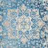 Rugsotic Carpets Machine Woven Crossweave Polyester Blue Area Rug Oriental
