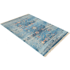 Rugsotic Carpets Machine Woven Crossweave Polyester Blue Area Rug Oriental