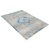 Rugsotic Carpets Machine Woven Crossweave Polyester Blue Area Rug Oriental