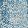 Rugsotic Carpets Machine Woven Crossweave Polyester Blue Area Rug Oriental
