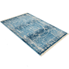 Rugsotic Carpets Machine Woven Crossweave Polyester Blue Area Rug Oriental