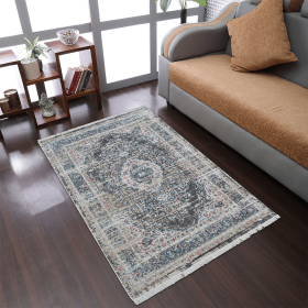 Rugsotic Carpets Machine Woven Crossweave Polyester Multicolor Area Rug Oriental (Color: Multicolor7, size: 3'11''x5'10'')