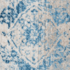 Rugsotic Carpets Machine Woven Crossweave Polyester Blue Area Rug Oriental