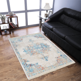 Rugsotic Carpets Machine Woven Crossweave Polyester Multicolor Area Rug Oriental (Color: Multicolor2, size: 5'x7'10'')