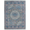 Rugsotic Carpets Machine Woven Crossweave Polyester Multicolor Area Rug Oriental