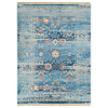 Rugsotic Carpets Machine Woven Crossweave Polyester Blue Area Rug Oriental