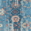 Rugsotic Carpets Machine Woven Crossweave Polyester Blue Area Rug Oriental