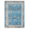Rugsotic Carpets Machine Woven Crossweave Polyester Blue Area Rug Oriental