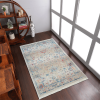Rugsotic Carpets Machine Woven Crossweave Polyester Multicolor Area Rug Oriental