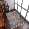 Rugsotic Carpets Machine Woven Crossweave Polyester Multicolor Area Rug Oriental