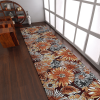 Rugsotic Carpets Machine Woven Heatset Polypropylene 3'2''x10' Runner Area Rug Floral
