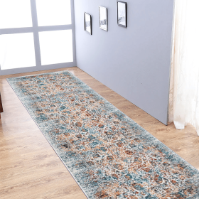 Rugsotic Carpets Machine Woven Heatset Polypropylene 3'2''x10' Runner Area Rug Oriental (Color: Ivory, size: 3'2''x10')