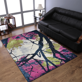 Rugsotic Carpets Machine Woven Heatset Polypropylene Area Rug Floral (Color: Multicolor, size: 3'4''x5')