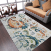 Rugsotic Carpets Machine Woven Heatset Polypropylene Area Rug Floral