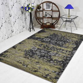 Rugsotic Carpets Machine Woven Heatset Polypropylene Area Rug Contemporary (Color: Silver, size: 9'x12')