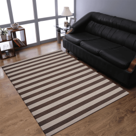 Rugsotic Carpets Hand Woven Flat Weave Kilim Wool Area Rug Contemporary (Color: Cream Brown, size: 6'7''x9'10'')