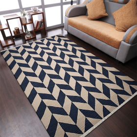 Rugsotic Carpets Hand Woven Flat Weave Kilim Wool Area Rug Contemporary (Color: Blue White1, size: 6'x9')
