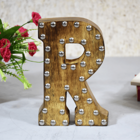 Handmade Eco-Friendly Wall Decor Alphabet Letter Block (Color: Brown2)