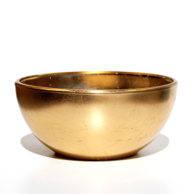 GILT Set/4 Gilded Glass 6" Side Bowl (Color: Gold, size: 6")